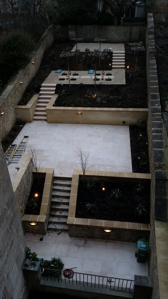 Exterior landscape lighting at a Grade I listed property in Bath