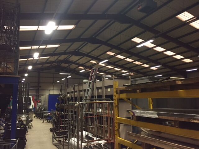 Bell Fabrications workshop after the lighting upgrade
